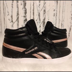 Reebok Classic - Black and Rose Gold (Size 8)